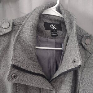 Calvin Klein twill large peacoat in good condition